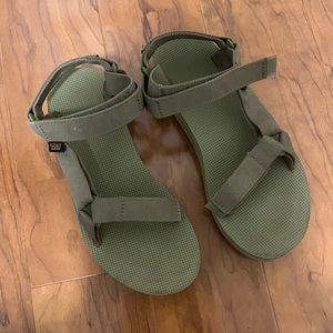 Green Teva sandals